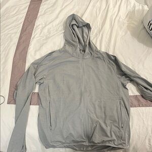 Uniqlo Light Gray Zip-Up Sweater